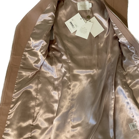 NWT MISHA COLLECTION Loren Leather Mini Dress, Size Aus 8 (US 4) - Picture 9 of 12